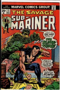 Sub-Mariner #72 (1974) Namor the Sub-Mariner