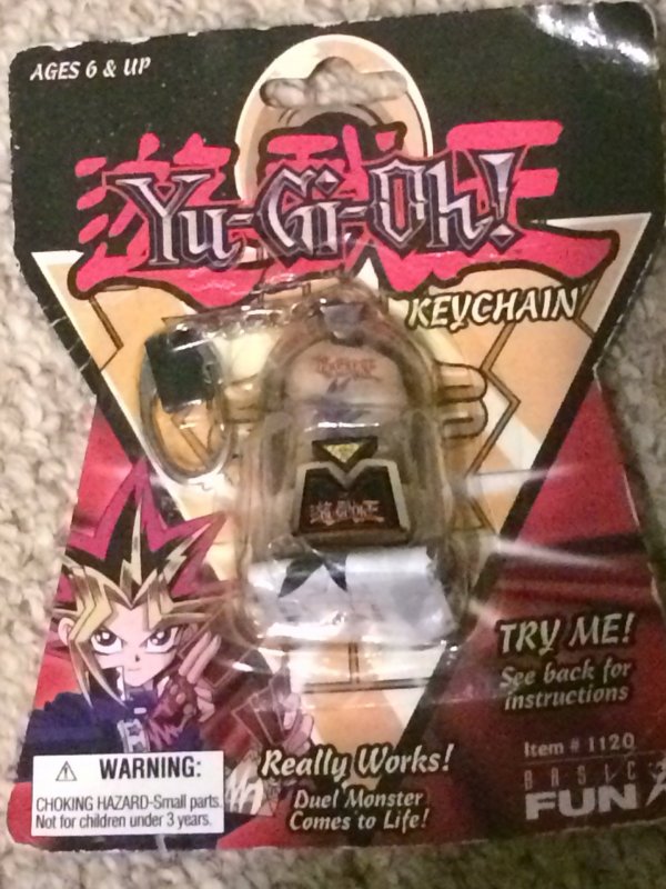Yu-Gi-Oh Dark Magician Keychain 1996 Sealed in Package