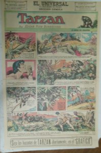 Tarzan Sunday Page #600 Burne Hogarth from 9/6/1942 in Spanish ! Full Page Size