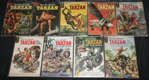 Dell/Gold Key Gold-Bronze TARZAN DAGGAR MIGHTY SAMPSOM 63pc Comic Lot Grade FN+ 