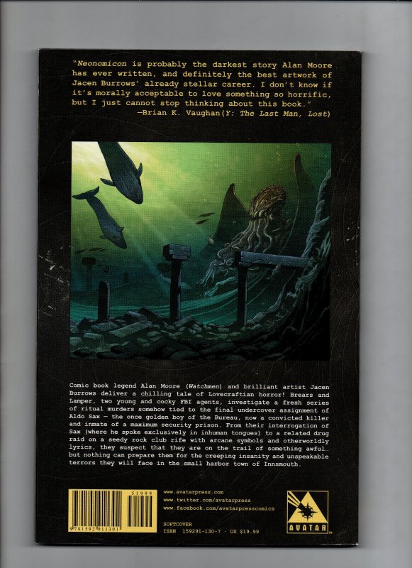 Alan Moore's Neonomicon TPB - Lovecraft - Horror - Avatar - 2011 - NM