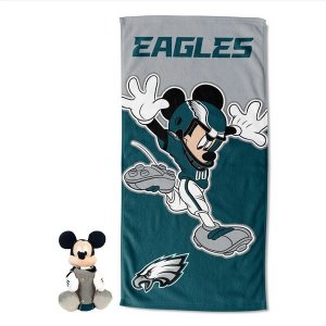 Disney NFL Mickey Eagles Splash Hugger Beach Towel