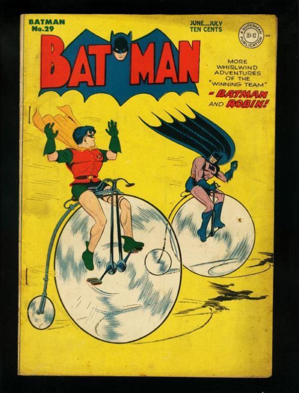 BATMAN #29-1945-BICYCLE COVER-DC COMICS-ROBIN-NICE COPY FN/VF