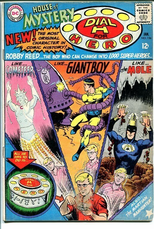HOUSE OF MYSTERY #156 1966-1st ROBBY REED-DIAL H HERO G