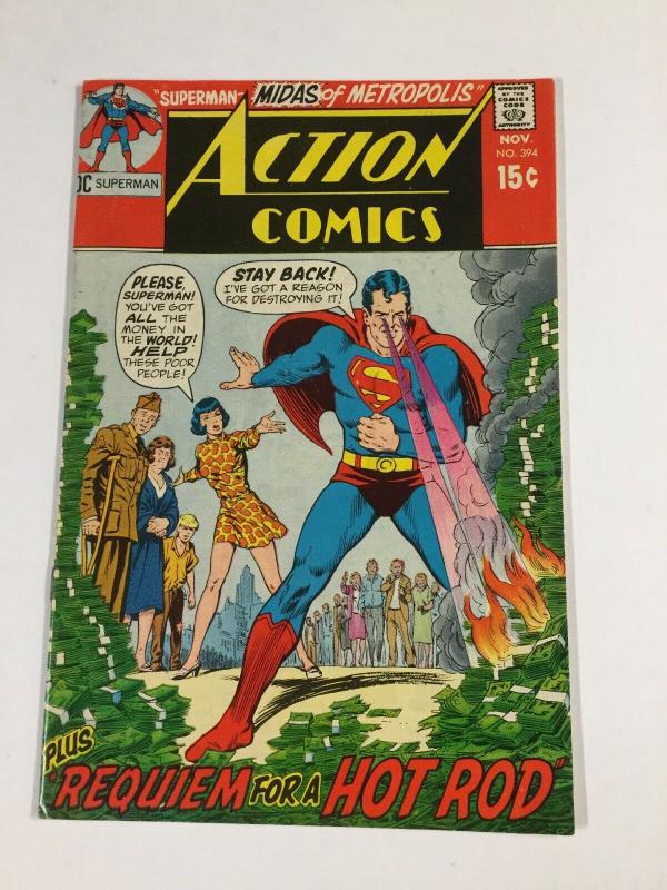 Action Comics 394 Vf 8.0 Very Fine Dc Bronze Age 