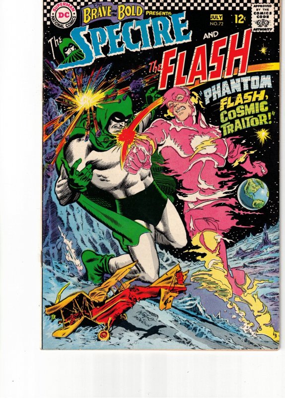 The Brave and the Bold #72 1967 High-Grade NM- Spectre Flash Utah CERT Adams Cvr