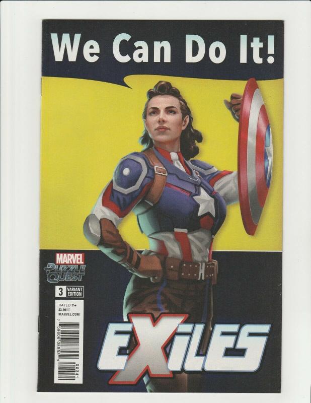 Exiles #3 (Marvel 2018) 1:10 Variant Peggy Carter as Captain America