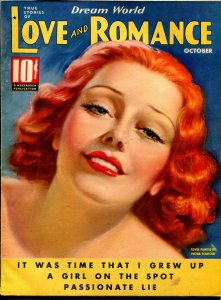 Dream World Love and Romance 10/1936-pin-up girl cover-Tchetchet-spicy-exotic-FN