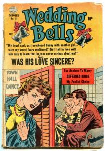 WEDDING BELLS #5 1954-QUALITY COMICS-ROMANCE-NICE ART G/VG