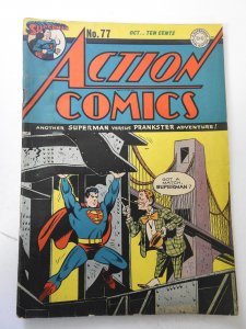 Action Comics #77 (1944) GD/VG Condition moisture damage, light mold