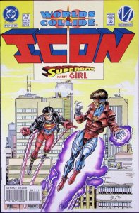 ICON Comic 15 — Superman Worlds Collide Crossover Part 4 - 1994 DC Milestone VF