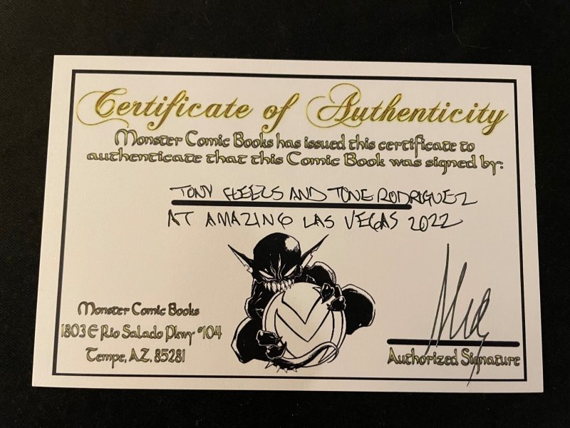 STRAY DOGS #1 Signed with Small Sketch, COA, VFNM Condition