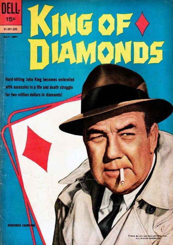 King of Diamonds #1 VG; Dell | low grade - Broderick Crawford - we combine shipp 