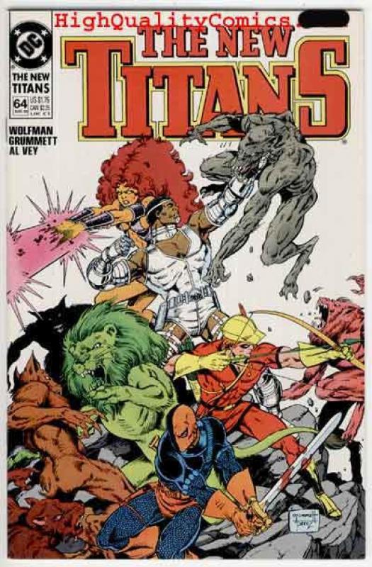 NEW TITANS #62 63 64, NM+, Wolfman, Perez, Plague, DeathStroke, more in store