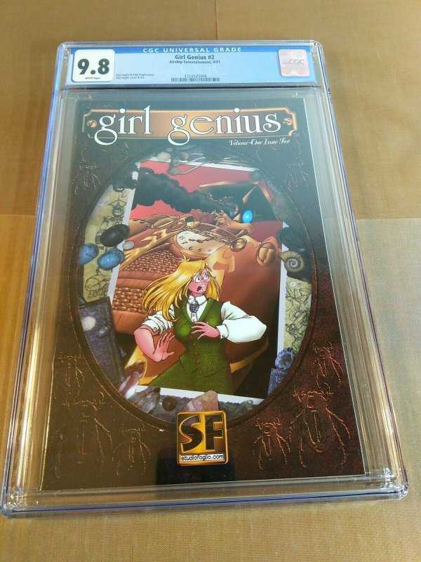 Girl Genius #2 CGC Universal Grade 9.8 (airship entertainment 2001) white pages!