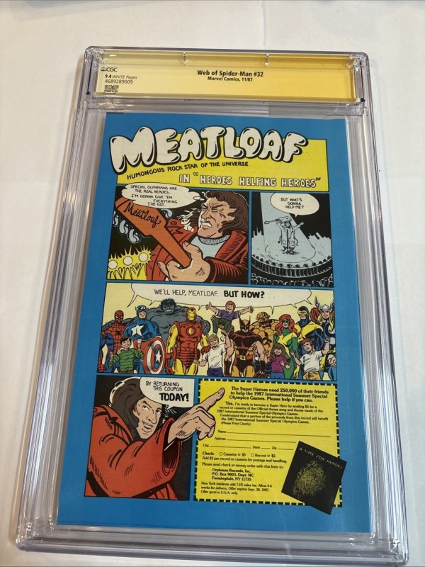 Web of Spider-Man (1987) # 32 (CGC 9.4 SS) Signed Bob McLeod