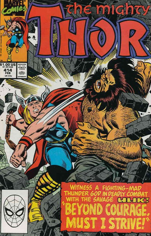 Thor #414 VF ; Marvel | Ulik Tom DeFalco