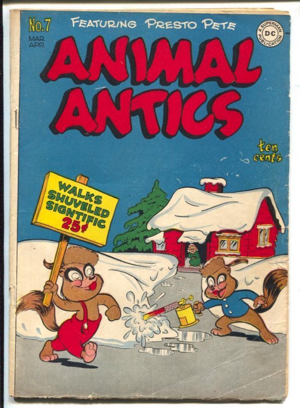 Animal Antics #7 1947-DC-Presto Pete-Raccoon Kids-VG+