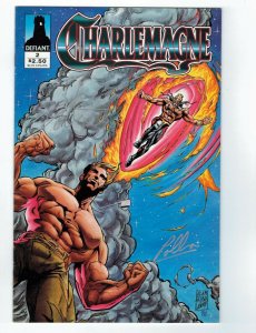 Charlemagne #2 VF signed by D.G. Chicester & Adam Pollina - Defiant Comics