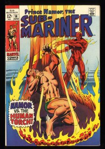 Sub-Mariner #14 VF 8.0 Death of Toro! Marvel Comics
