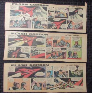 1967 FLASH GORDON Color Newspaper Strips by Mac Raboy LOT of 9 VG+ 7/9 - 9/3