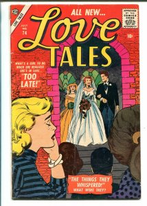 LOVE TALES #74 1956-ATLAS-WEDDING-BRIDE-VINCE COLLETTA-ANN BREWSTER-vg