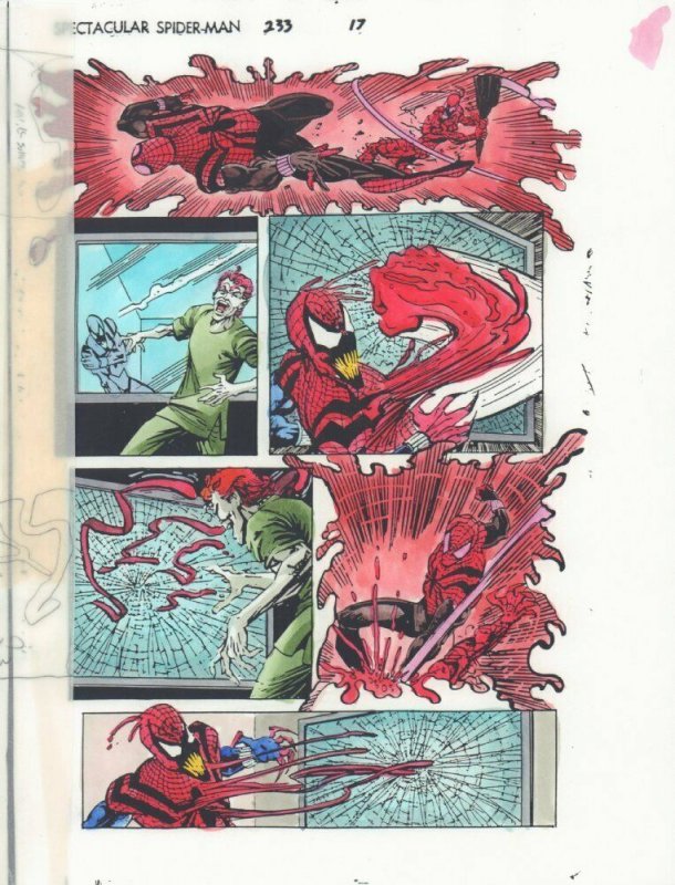 Spectacular Spider-Man #233 p.17 Color Guide Art - Spider-Carnage by John Kalisz