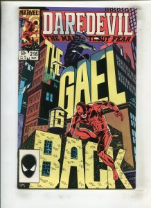 DAREDEVIL #216 (9.0) THE SECOND SECRET!! 1984