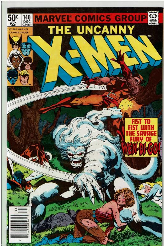 X-Men #140, 9.0 or Better, Classic Wendigo Cover