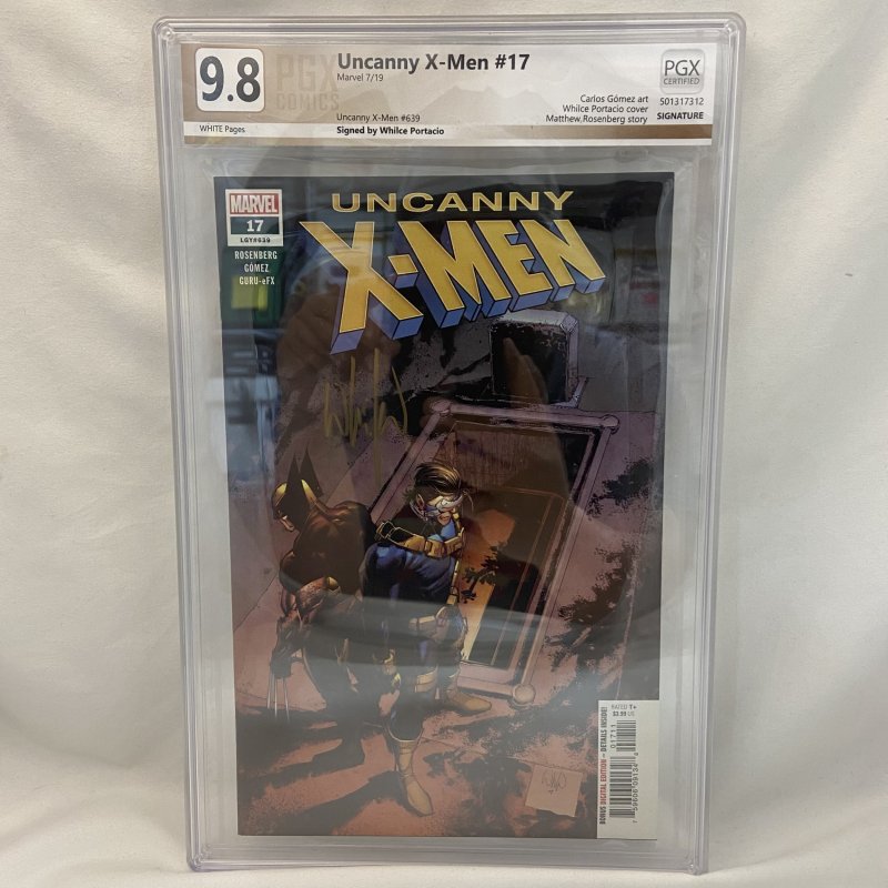 Uncanny X-Men #17 (2019) PGX 9.8 NM/MT SS Signed by Whilice Portacio Variant!