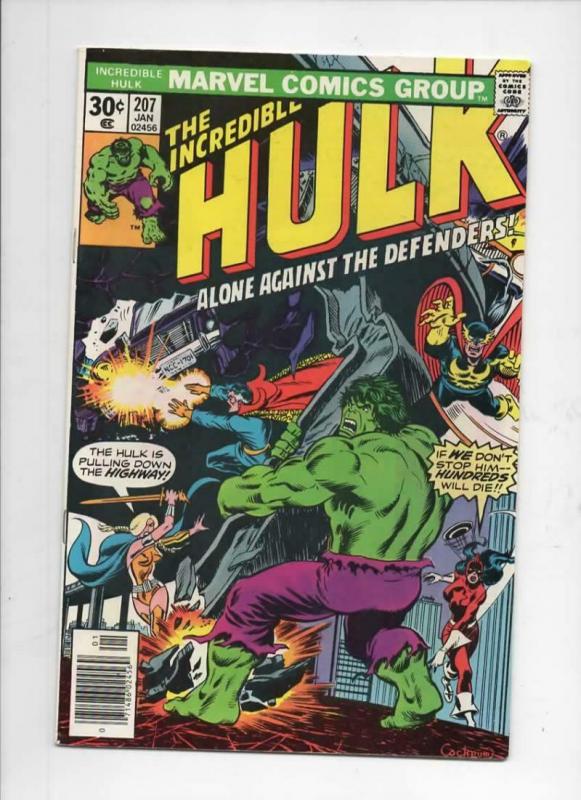 HULK #207, VF, Incredible, Bruce Banner, Dr Strange, 1968 1977, Marvel