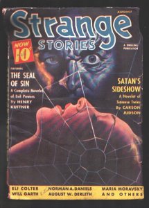Strange Stories 8/1940- Seal of Sin- Satan's Sideshow- -Carson Judson-Hannes ...
