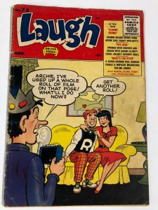 LAUGH 70 G+ August 1955 Archie & Veronica on the couch - really .. .