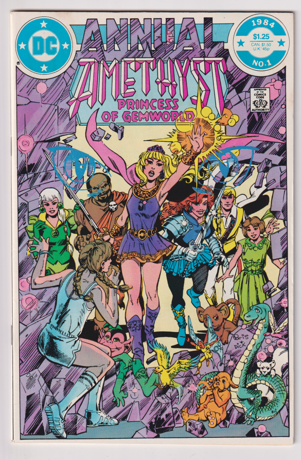 DC Comics! Amethyst, Princess of Gemworld Annual! Issue 1 (1984)! Comic Books Copper Age