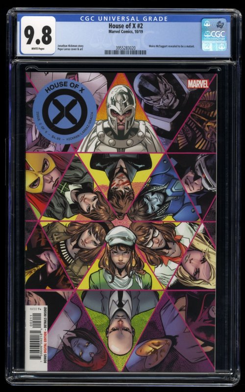 House of X (2019) #2 CGC NM/M 9.8 Moira McTaggert Revealed to be Mutant!