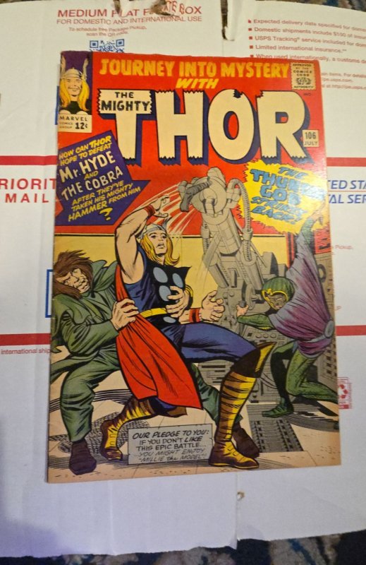 Journey Into Mystery #106 (1964)the thunder god strike sback Cobra /Mr hyde