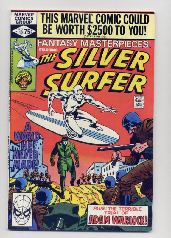 FANTASY MASTERPIECES #10, VF, Silver Surfer, 1979 1980, Buscema, Adam Warlock