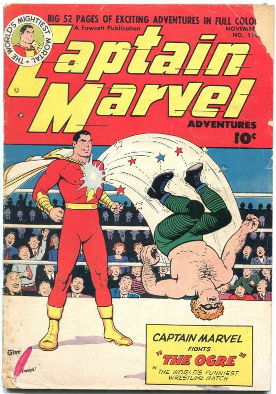 Captain Marvel Adventures #114 1950- Fawcett Golden Age reading copy