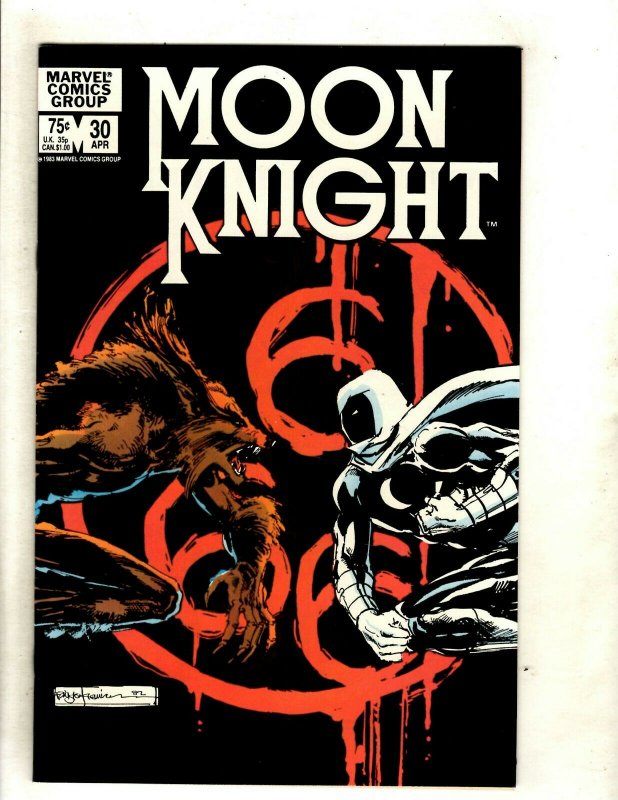 Lot Of 10 Moon Knight Marvel Comic Books # 21 22 23 24 25 26 27 28 29 30 HJ9