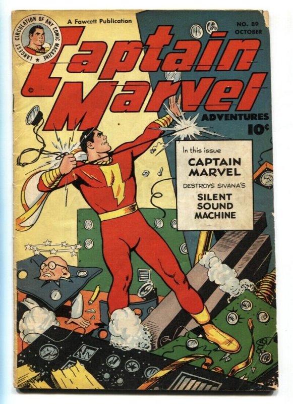 CAPTAIN MARVEL ADVENTURES #89-1948-FAWCETT-SHAZAM-golden age comic-VG