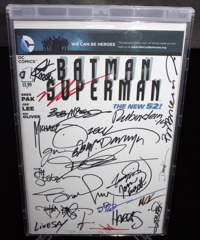Batman/Superman #1 - Signed by Darwyn Cooke, Mike Zeck, Bob McLeod, others- 2013