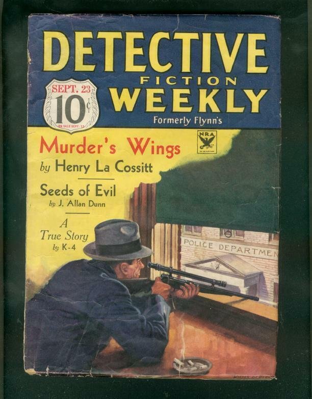 DETECTIVE FICTION WEEKLY PULP-9/23/33-SNIPER COVER-PULP VG