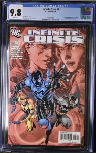 Infinite Crisis 5 CGC 9.8 WHITE Pgs 1st Blue Beetle (Jamie Reyes) Jim Lee DCU