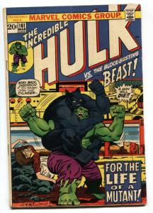 Incredible Hulk #161 comic book-marvel-Beast vs. Hulk