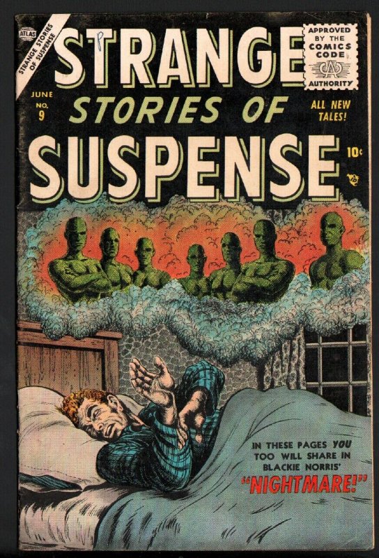 STRANGE STORIES OF SUSPENSE #9-1956-ATLAS HORROR-BILL EVERETT