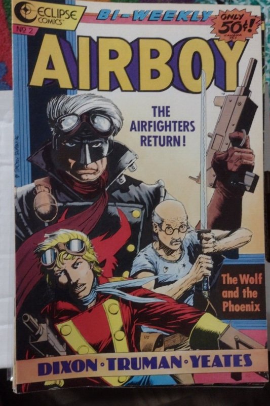 AIRBOY # 2 1986 ECLIPSE COMICS CHUCK DIXON TIM TRUMAN+ JACK KIRBY AD BACK COVER