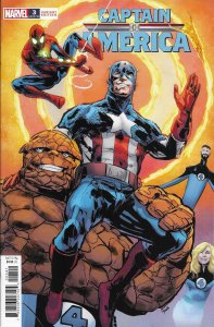 Captain America (11th Series) #3C VF/NM ; Marvel | 753 Fantastic Four Variant