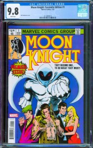 Moon Knight Facsimile Edition 1 CGC 9.8 Marvel 2022 