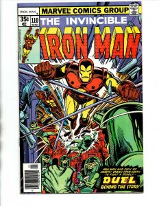 Invincible Iron Man #110 newsstand - Ms Marvel ad - Crimson Dynamo - 1978 - VF