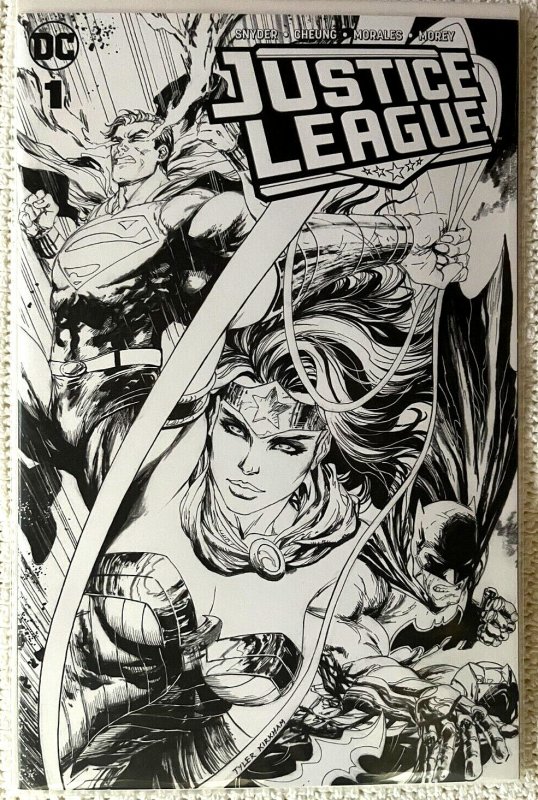 ?~DC~JUSTICE LEAGUE #1 ?~TYLER KIRKHAM~3 BOOK SET~?~TRADE,VIRGIN,& SKETCH~?